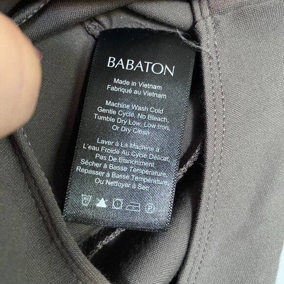 Babaton Grey V-Neck Bodysuit with Mid Length Sleeves and Back Zipper XS - Picture 10 of 10